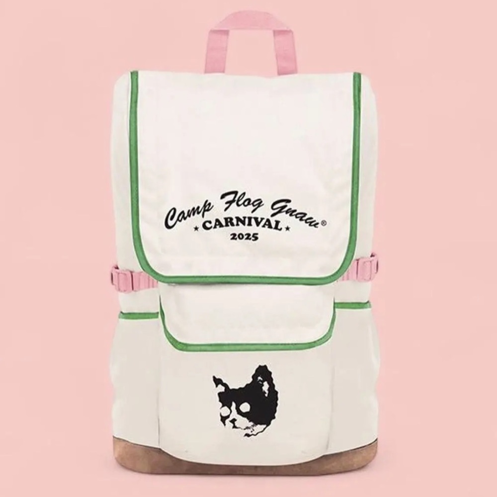 Golf Wang White and Green Graphic Backpack